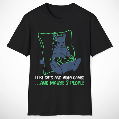 I Like Cats and Video Games T-Shirt