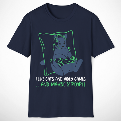 I Like Cats and Video Games T-Shirt